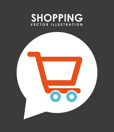 shopping design over gray background vector illustrationのイラスト素材