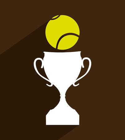 tennis design over brown background vector illustrationのイラスト素材