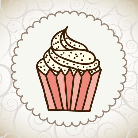 dessert design over beige background vector illlustrationのイラスト素材