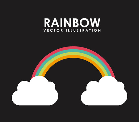 rainbow design over black  background vector illustration のイラスト素材