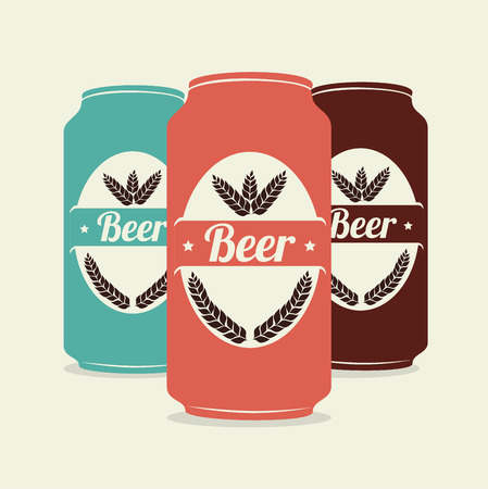 Beer design over beige background, vector illustrationのイラスト素材
