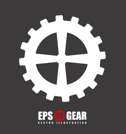 gears design over gray background vector illustrationのイラスト素材