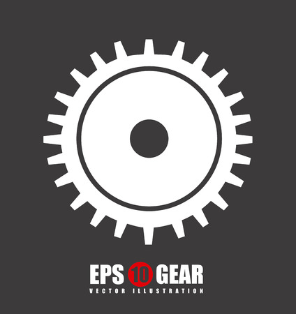 gears design over gray background vector illustrationのイラスト素材