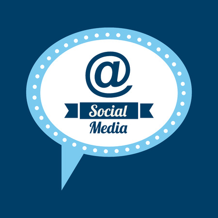 social media over blue background vector illustrationのイラスト素材