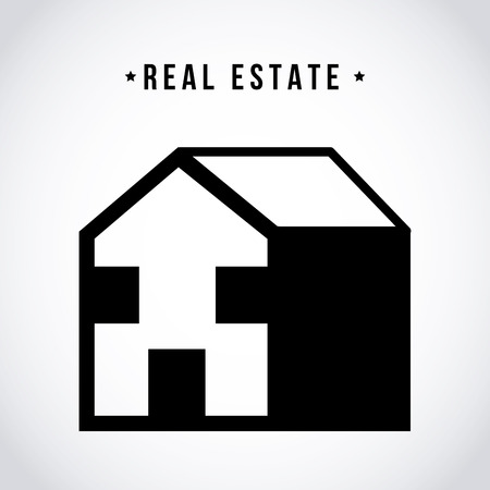 real estate design over gray background vector illustrationのイラスト素材