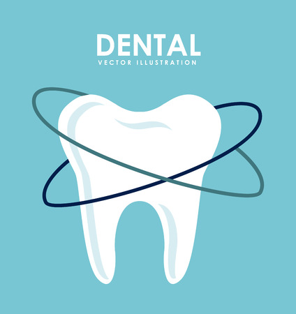 dental design over blue background vector illustrationのイラスト素材