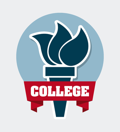 college design over white background vector illustrationのイラスト素材