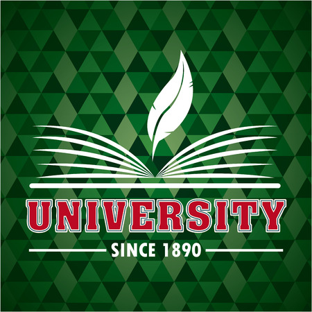 university design over green background vector illustrationのイラスト素材