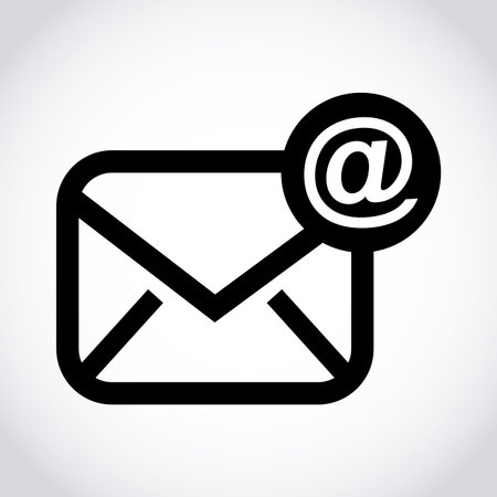 email design over  gray background vector illustrationのイラスト素材