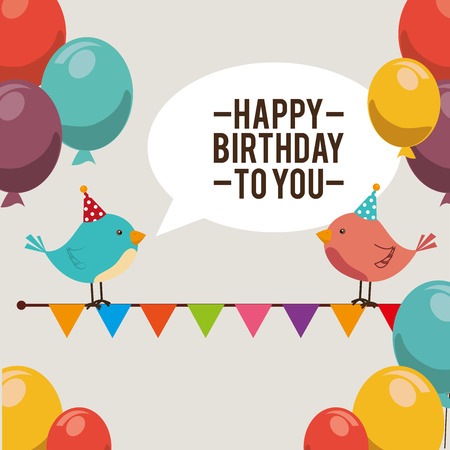 Birthday design over beige background, vector illustrationのイラスト素材