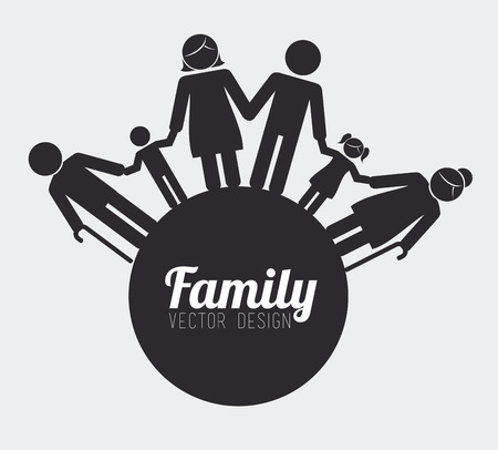 Family design over white background, vector illustrationのイラスト素材