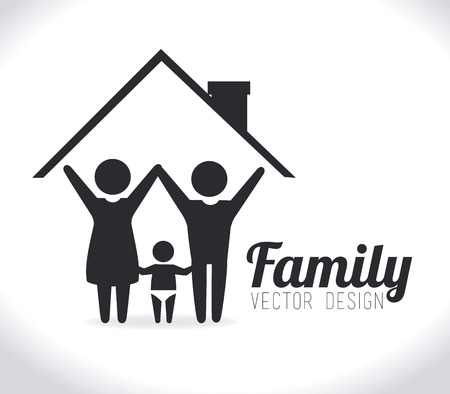 Family design over white background, vector illustrationのイラスト素材