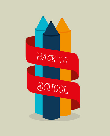 Back to school design over beige background, vector illustrationのイラスト素材