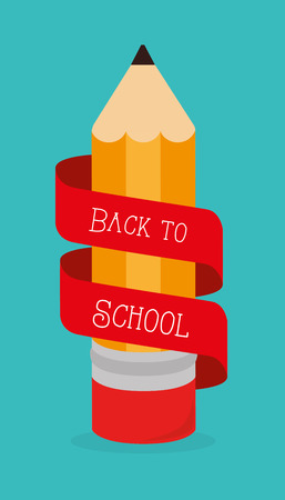 Back to school design over blue background, vector illustrationのイラスト素材