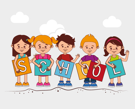 Kids design over beige background, vector illustrationのイラスト素材