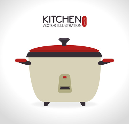 Kitchen design over white background, vector illustrationのイラスト素材