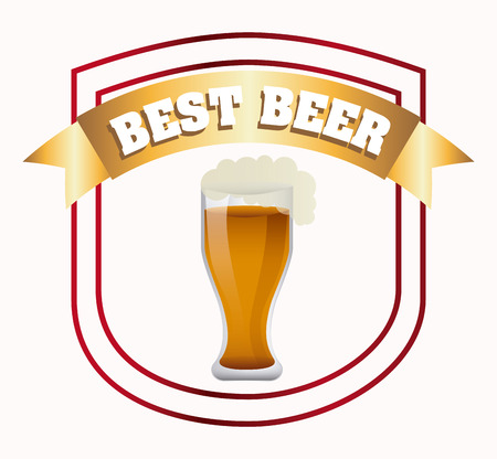 beer design over white background vector illustrationのイラスト素材