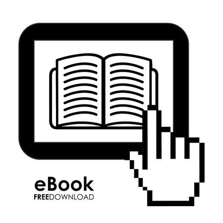 eBook design over  white background, vector illustrationのイラスト素材