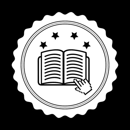 eBook design over black  background, vector illustrationのイラスト素材
