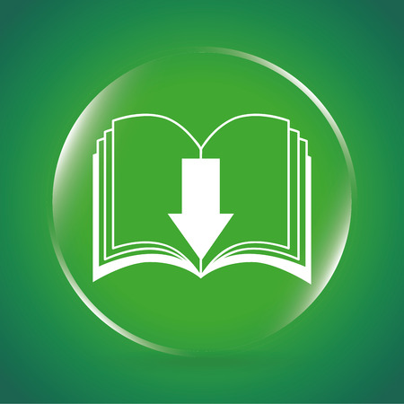 eBook design over  green  background, vector illustrationのイラスト素材