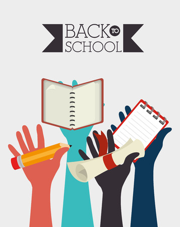 Back to School design over white background, vector illustrationのイラスト素材