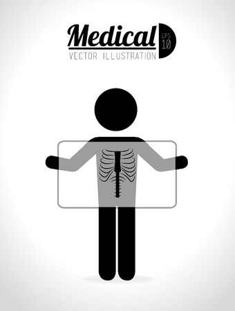 Medical design over white background, vector illustrationのイラスト素材