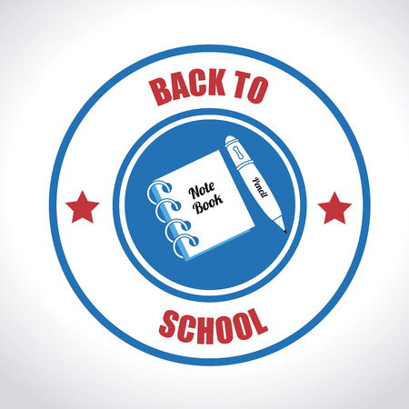 Back to school design over white background, vector illustrationのイラスト素材