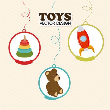 Toys design over beige background, vector illustrationのイラスト素材