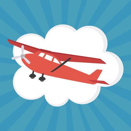 Airplane design over blue background, vector illustrationのイラスト素材