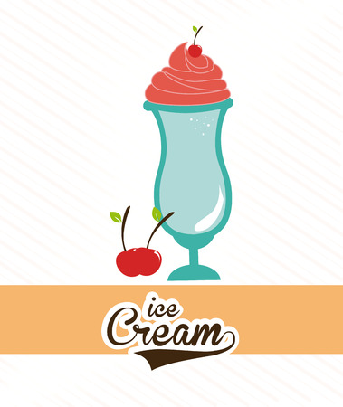 Dessert design over white background, vector illustrationのイラスト素材