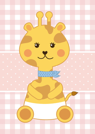 Illustration of baby giraffe のイラスト素材