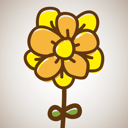 flowers design over beige background vector illustrationのイラスト素材
