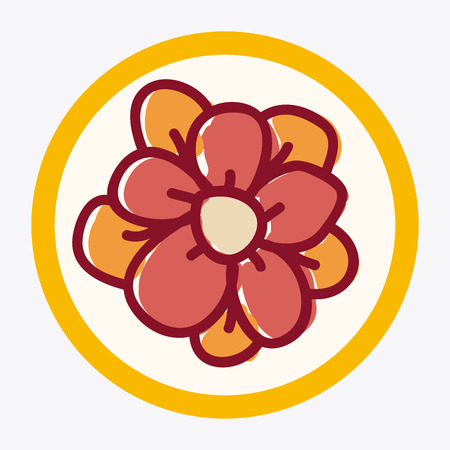 flowers design over white background vector illustrationのイラスト素材