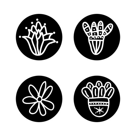 flowers design over black background vector illustrationのイラスト素材