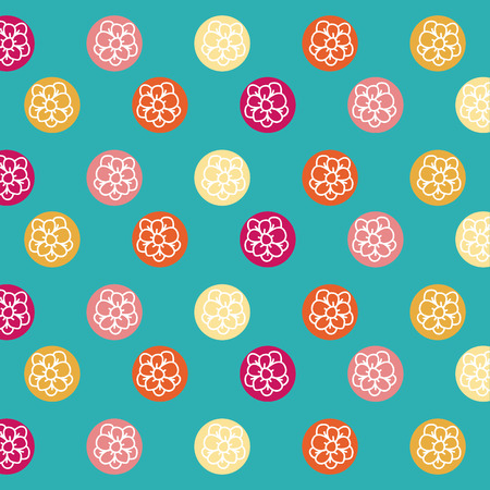 flowers design over blue background vector illustrationのイラスト素材