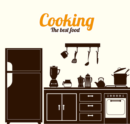 Illustration of a kitchenのイラスト素材