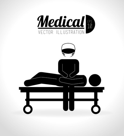 Medical design over grey background, vector illustrationのイラスト素材