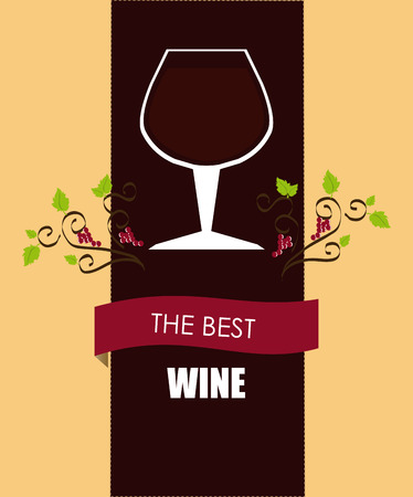 Wine design over beige background, vector illustrationのイラスト素材