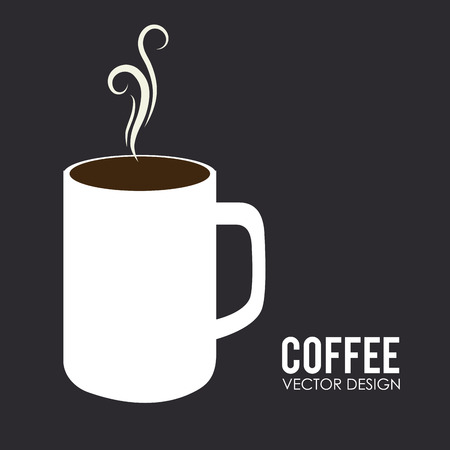 Coffee design over gray background, vector illustrationのイラスト素材