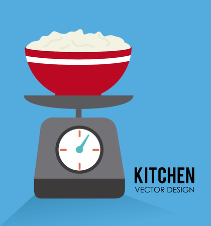Kitchenware design over blue background, vector illustrationのイラスト素材