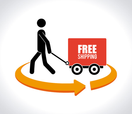 Delivery design over white background, vector illustrationのイラスト素材