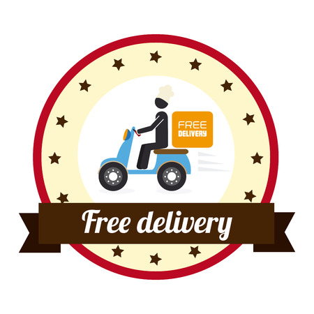 Delivery design over white background, vector illustrationのイラスト素材