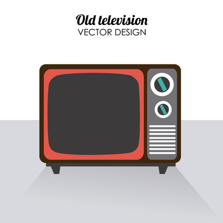 television over white background, vector illustrationのイラスト素材