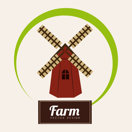 Illustration of a windmill のイラスト素材