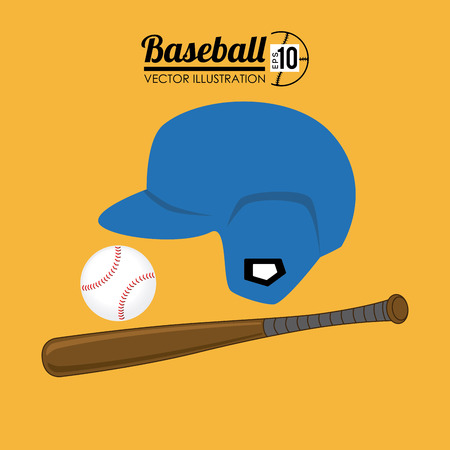 Illustration of baseball equipmentsのイラスト素材