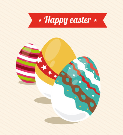 Easter design of colorful eggsのイラスト素材