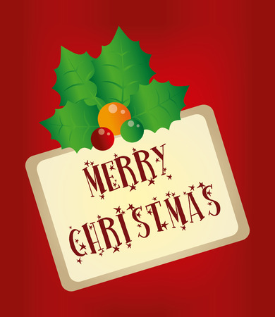 Christmas design over red background,vector illustrationのイラスト素材
