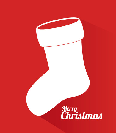 Christmas design over red background,vector illustrationのイラスト素材