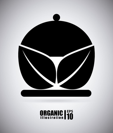 organic product over gray background illustrationのイラスト素材