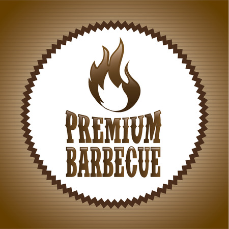 Premium barbecue design over brown background illustrationのイラスト素材